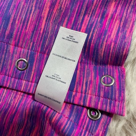 Ivivva Vinyasa Scarf Lululemon Village Chill Scarf Pink Purple Snap Closure Wrap - Picture 9 of 9